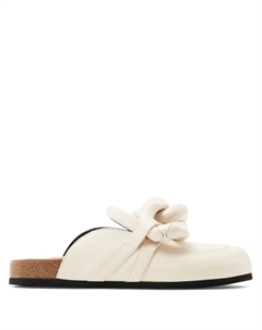 Кожаные мюли с цепочкой, нейтральный цвет Jw anderson