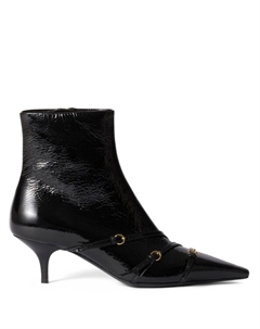 55мм кожаные сапоги, черный Miu miu