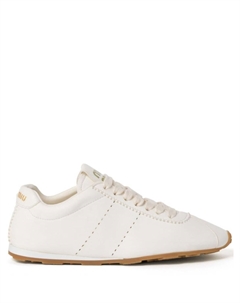 Кожаные кроссовки, белый Miu miu