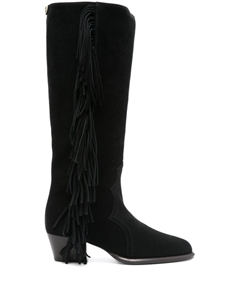 Сапоги с бахромой, черный Maje