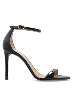 100 мм кожаные сандалии, черный Stuart weitzman