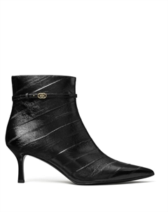 Ботильоны с пряжкой Double T, черный Tory burch