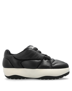 Стеганые кожаные кроссовки, черный Dsquared2