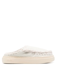 Слиперы с ремешком на пряжке, белый Mou