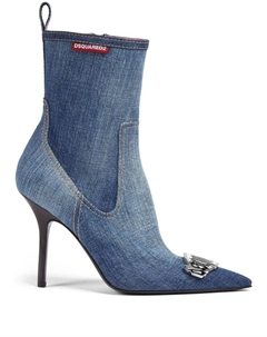 Джинсовые ботильоны Gothic 100, синий Dsquared2