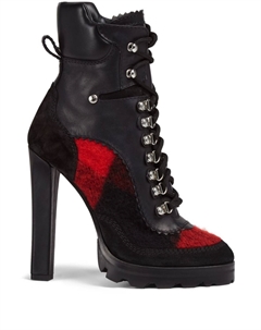 Ботильоны в клетку, черный Dsquared2