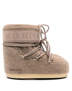 Зимние ботинки с логотипом и шнуровкой, серо-коричневый Moon boot