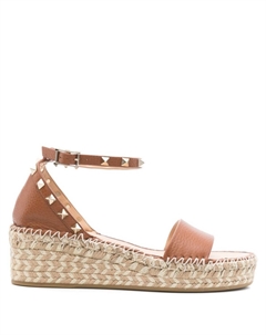 Эспадрильи с декором Rockstud, коричневый Valentino garavani