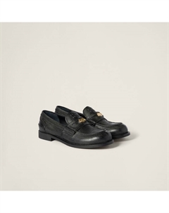 Мокасины из телячьей кожи, черный Miu miu