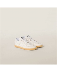 Джинсовые кроссовки, белый Miu miu