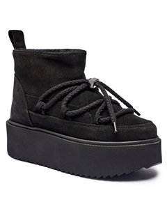 Зимние ботинки женские на платформе, черный Inuikii