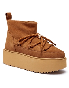 Зимние ботинки женские на платформе, коричневый Inuikii