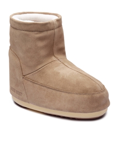 Зимние ботинки на толстой подошве низкие, бежевый Moon boot