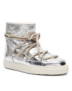 Зимние женские сапоги BOMBER STAR блестящие с принтом, серебряный Inuikii