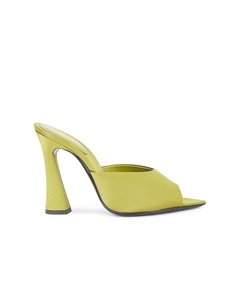 Люкс-мюли сандалии, цвет Kaki Green Saint laurent