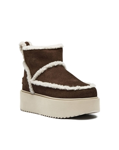 Зимние ботинки женские X Coccinelle на платформе с мехом, коричневый Inuikii