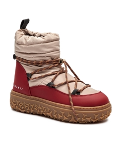 Сапоги женские комбинированные со шнуровкой, мультиколор Inuikii