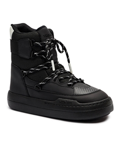 Зимние ботинки на толстой подошве со шнуровкой, черный Moon boot