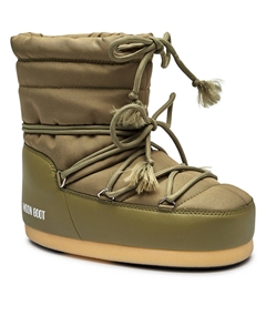 Зимние ботинки на толстой подошве со шнуровкой, темно-зеленый Moon boot