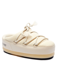 Зимние ботинки на толстой подошве со шнуровкой, кремовый Moon boot