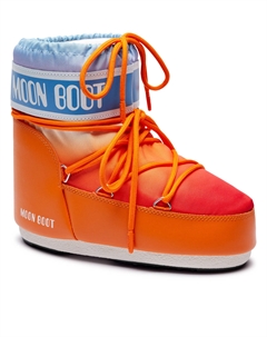 Зимние ботинки на толстой подошве со шнуровкой, оранжевый Moon boot