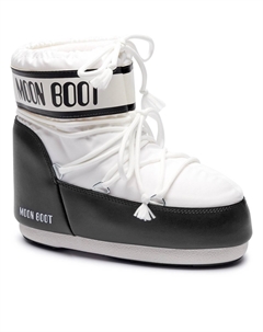 Зимние ботинки на толстой подошве со шнуровкой, белый Moon boot