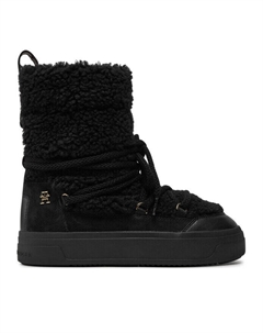 Зимние Ботинки Lace-Up Faux Shearling Snowboot FW0FW08252, черный Tommy hilfiger