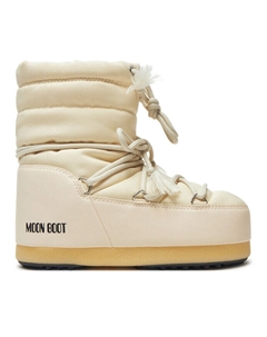Зимние ботинки на толстой подошве со шнуровкой, бежевый Moon boot