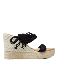 Эспадрильи Manebi Hamptons Two Braided Bands Wedge Эспадрильи Manebi K 1.0 WE, черный
