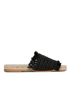 Эспадрильи Manebi Fringed Knots Raffia Jute Sandals V 3.1 Y0, черный