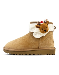 Ботинки зимние Classic Mini, коричневый / белый Ugg