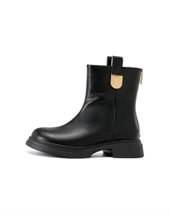 Ботильоны женские черный/золотой Aokang