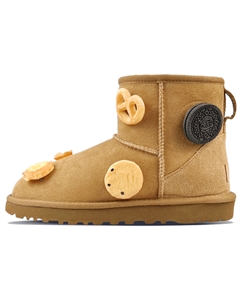 CLASSIC MINI Зимние ботинки женские Off White, Chestnut Ugg