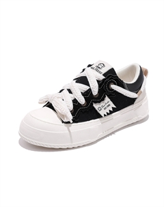 Холщовые кеды женские с низким верхом, черный Paul frank