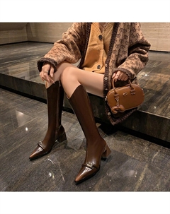 Сапоги Knee-high Boots Women's, коричневый Mo lin