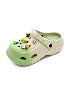 Сабо женские, бежевый/зеленый Oubt