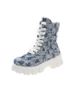 Ботильоны женские, светло-голубой Obwa