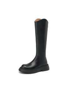Сапоги Knee-high Boots Women's, цвет Black Fleece-lined Mo lin