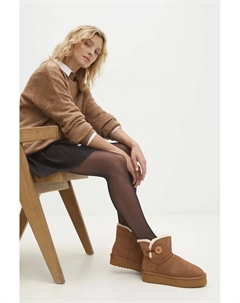 Замшевые зимние ботинки, коричневый Answear lab