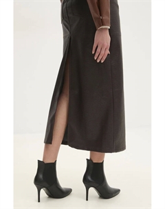 Кожаные ботильоны, черный Answear lab