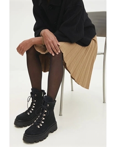 Замшевые мотоциклетные ботинки, черный Answear lab