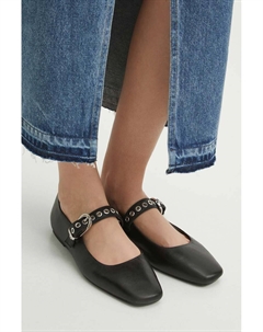 Медицинские балетки из кожи, черный Medicine