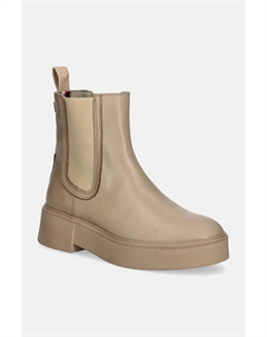 Кожаные ботинки челси MINIMAL LEATHER CHELSEA LOGOTAPE, бежевый Tommy hilfiger