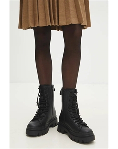 Кожаные мотоциклетные ботинки, черный Answear lab