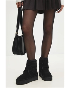 Замшевые зимние ботинки, черный Answear lab