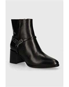 Кожаные ботильоны ANKLE BOOT 55 W/HW LTH, черный Calvin klein