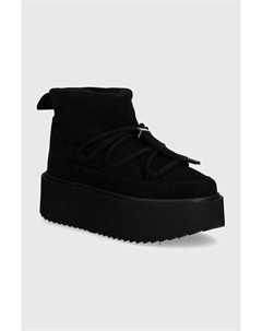 Женские зимние ботинки Classic на низкой платформе, черный Inuikii