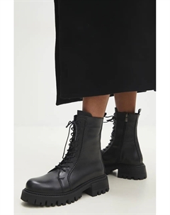 Кожаные мотоциклетные ботинки, черный Answear lab