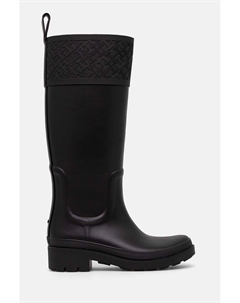 Резиновые сапоги RUBBER LONG BOOT MONOGRAM, черный Tommy hilfiger