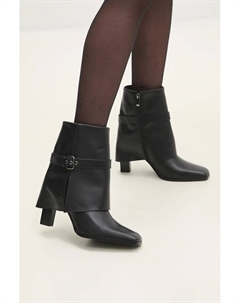 Кожаные ботильоны, черный Answear lab